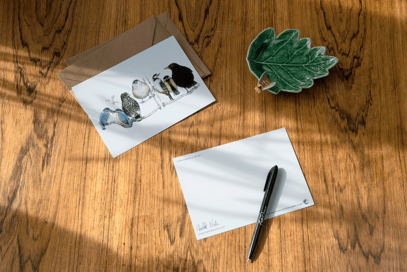 7 birds card