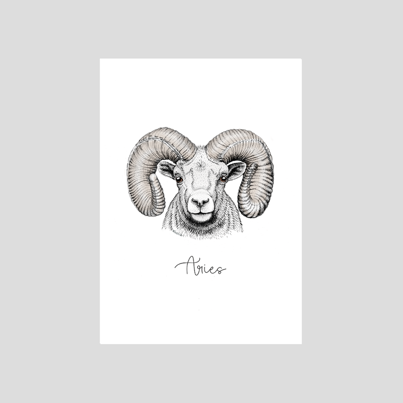 Aries zodiac / astrological sign art print