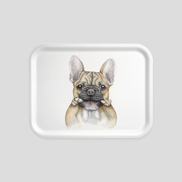 French bulldog / Frenchie tray- by Charlotte Nicolin