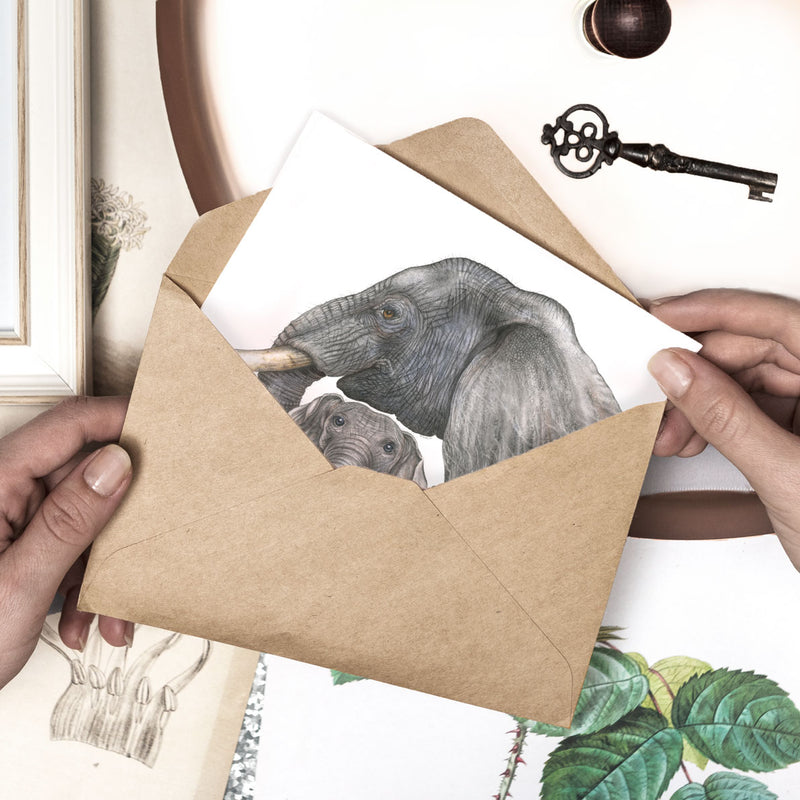 Ellen & baby - Postcard