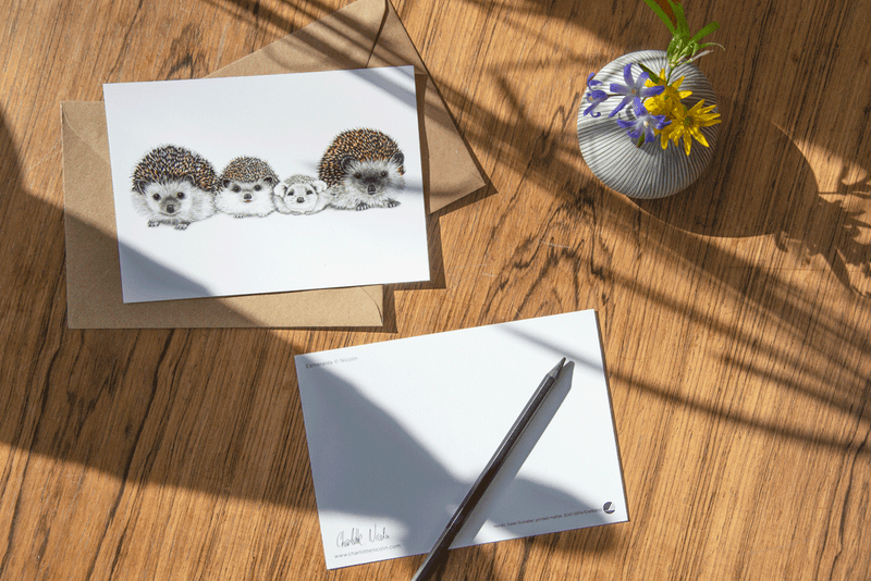 hedgehog family card