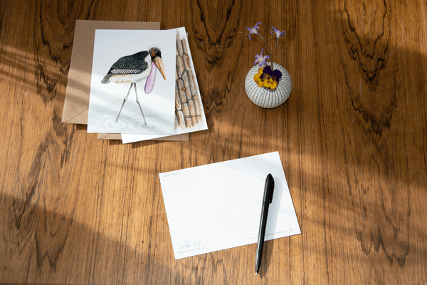 marabou bird card